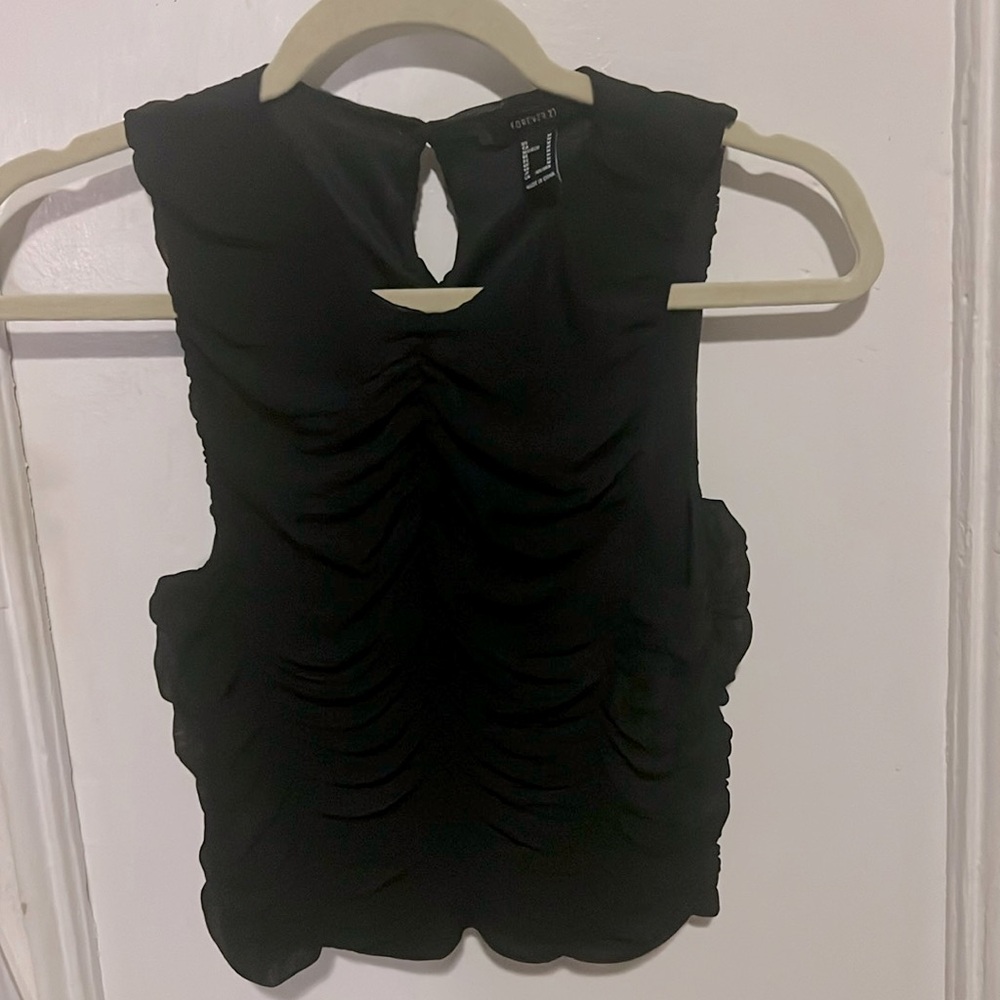 Sexy Black mesh lined tank top